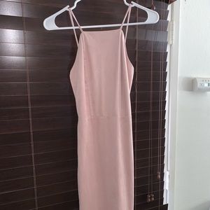 Pink suede dress